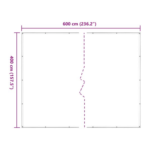 vidaXL Plachta s očkami Priehľadná 4 x 6 m Polyetylén – Obrázok 10