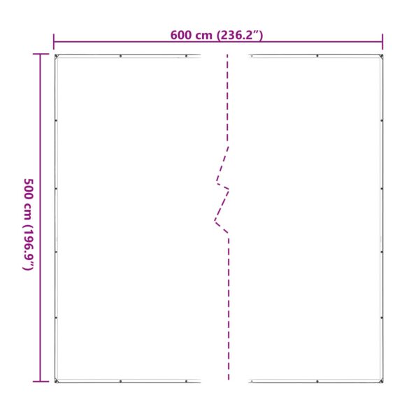 vidaXL Plachta s očkami Priehľadná 5 x 6 m Polyetylén – Obrázok 10