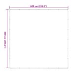 vidaXL Plachta s očkami Priehľadná 6 x 6 m Polyetylén – Obrázok 10