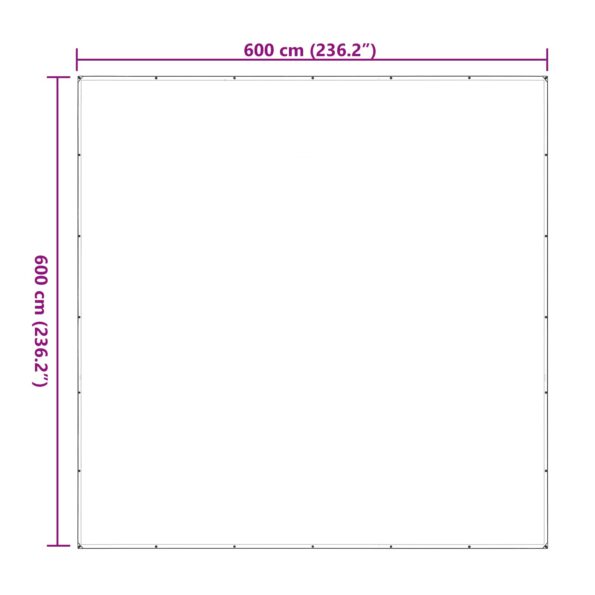 vidaXL Plachta s očkami Priehľadná 6 x 6 m Polyetylén – Obrázok 10