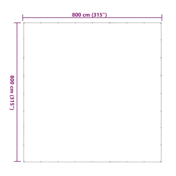 vidaXL Plachta s očkami Priehľadná 8 x 8 m Polyetylén – Obrázok 10