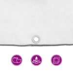 vidaXL Plachta s očkami Priehľadná 8 x 10 m Polyetylén – Obrázok 6