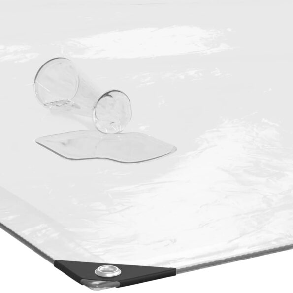 vidaXL Plachta s očkami Priehľadná 8 x 10 m Polyetylén – Obrázok 8