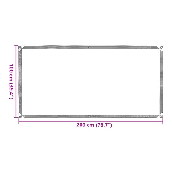 vidaXL Plachta s očkami Priehľadná 1 x 2 m Polyetylén – Obrázok 12