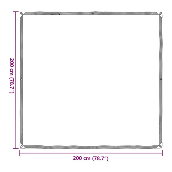 vidaXL Plachta s očkami Priehľadná 2 x 2 m Polyetylén – Obrázok 11