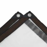 vidaXL Plachta s očkami Priehľadná 2 x 2 m Polyetylén – Obrázok 3