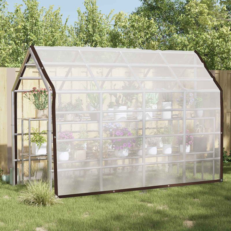 3429312_1.jpg vidaXL Plachta s očkami Priehľadná 3 x 4 m Polyetylén – Obrázok 1