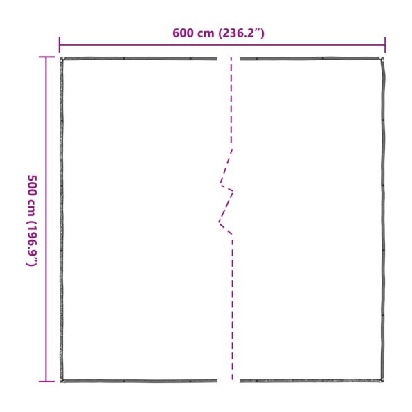 vidaXL Plachta s očkami Priehľadná 5 x 6 m Polyetylén – Obrázok 10