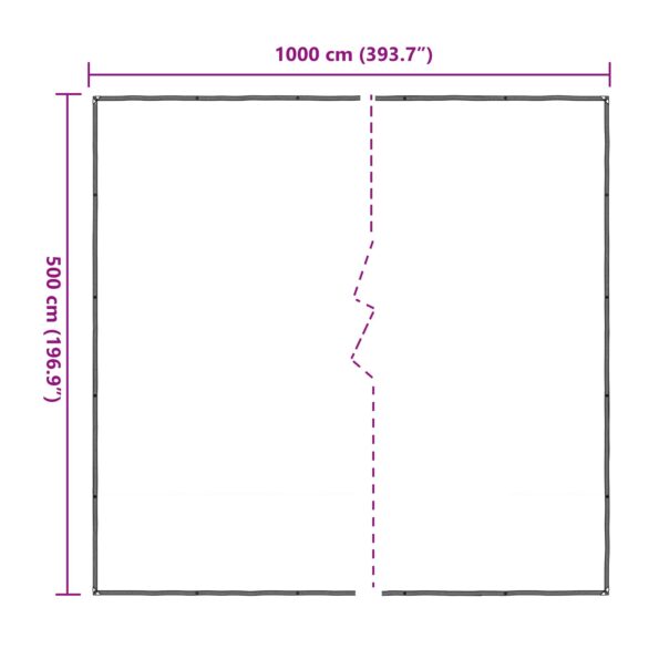 vidaXL Plachta s očkami Priehľadná 5 x 10 m Polyetylén – Obrázok 10