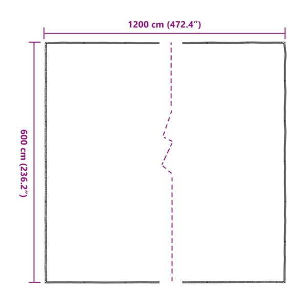 vidaXL Plachta s očkami Priehľadná 6 x 12 m Polyetylén – Obrázok 10