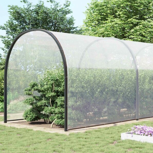 vidaXL Plachta s očkami Priehľadná 12 x 12 m Polyetylén – Obrázok 3