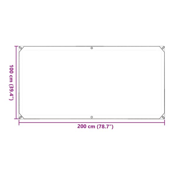 vidaXL Plachta Priehľadná 1 x 2 m PVC – Obrázok 11