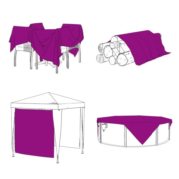 vidaXL Plachta Priehľadná 2 x 2 m PVC – Obrázok 10