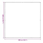 vidaXL Plachta Priehľadná 2 x 2 m PVC – Obrázok 12