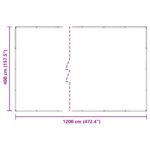 vidaXL Plachta s očkami Priehľadná 4 x 12 m Polyetylén – Obrázok 10