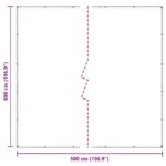 vidaXL Plachta s očkami Priehľadná 5 x 5 m Polyetylén – Obrázok 10