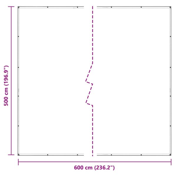 vidaXL Plachta Priehľadná 5 x 6 m PVC – Obrázok 10
