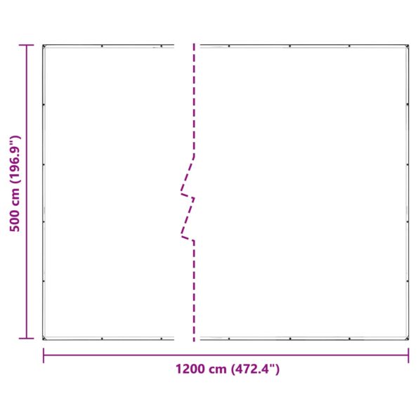 vidaXL Plachta Priehľadná 5 x 12 m PVC – Obrázok 10