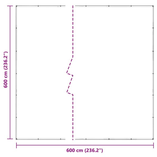 vidaXL Plachta Priehľadná 6 x 6 m PVC – Obrázok 10