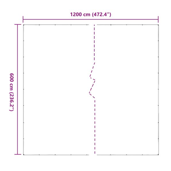 vidaXL Plachta Priehľadná 6 x 12 m PVC – Obrázok 10