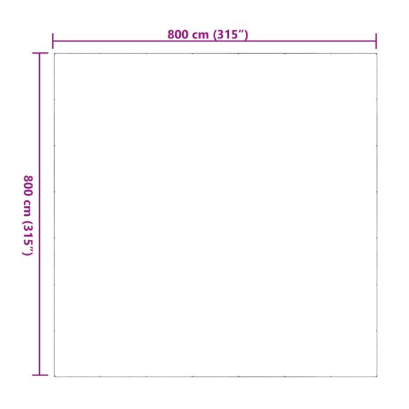vidaXL Plachta Priehľadná 8 x 8 m PVC – Obrázok 10