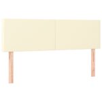 vidaXL Čelá postele 2 ks krémové 72x5x78/88 cm umelá koža – Obrázok 2