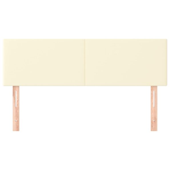 vidaXL Čelá postele 2 ks krémové 72x5x78/88 cm umelá koža – Obrázok 3