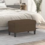 vidaXL Lavička hnedá 70x35x41 cm látka