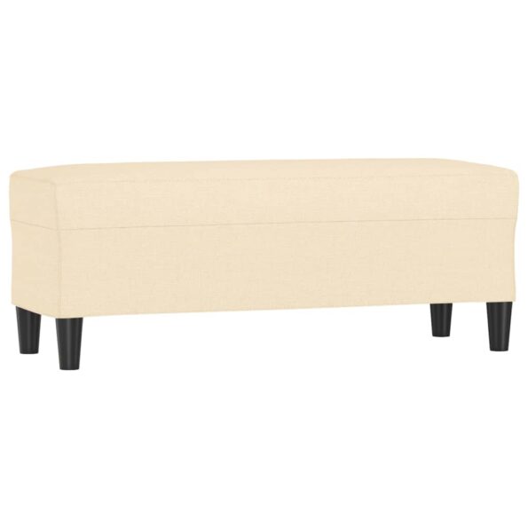 vidaXL Lavička krémová 100x35x41 cm látka – Obrázok 2