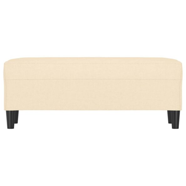vidaXL Lavička krémová 100x35x41 cm látka – Obrázok 3