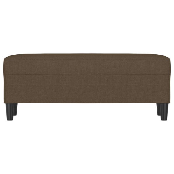 vidaXL Lavička hnedá 100x35x41 cm látka – Obrázok 3