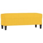 vidaXL Lavička bledožltá 100x35x41 cm látka – Obrázok 2