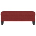 vidaXL Lavička vínovo-červená 100x35x41 cm látka – Obrázok 3