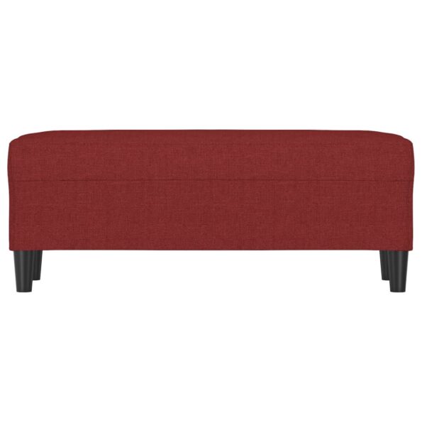 vidaXL Lavička vínovo-červená 100x35x41 cm látka – Obrázok 3