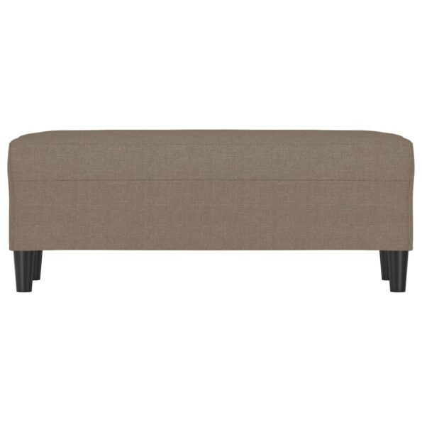 vidaXL Lavička sivohnedá 100x35x41 cm látka – Obrázok 3