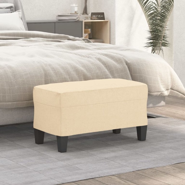 349433_1.jpg vidaXL Lavica krémová 70x35x41 cm látka – Obrázok 1
