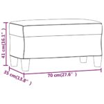 vidaXL Lavica krémová 70x35x41 cm látka – Obrázok 7