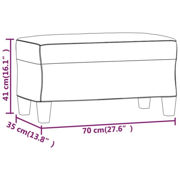 vidaXL Lavica krémová 70x35x41 cm látka – Obrázok 7