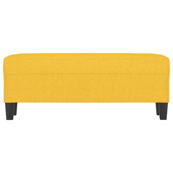 vidaXL Lavička bledožltá 100x35x41 cm látka – Obrázok 3