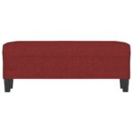 vidaXL Lavička vínovo-červená 100x35x41 cm látka – Obrázok 3
