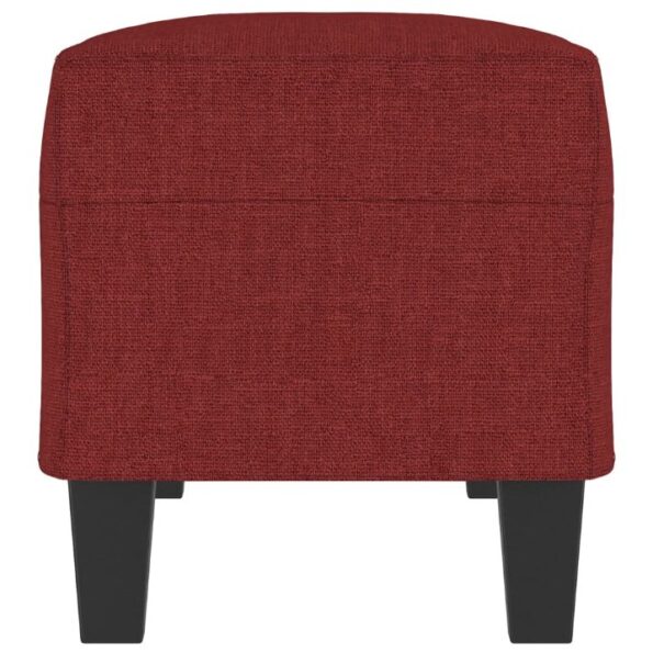 vidaXL Lavička vínovo-červená 100x35x41 cm látka – Obrázok 4
