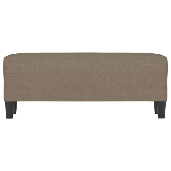 vidaXL Lavička sivohnedá 100x35x41 cm látka – Obrázok 3