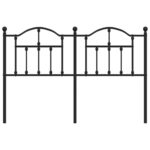 vidaXL Kovové čelo postele čierne 140 cm – Obrázok 3