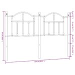 vidaXL Kovové čelo postele čierne 140 cm – Obrázok 6