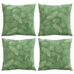 vidaXL Rozhadzovacie vankúše List 4 pcs Vzor listov 60 x 60 cm – Obrázok 2