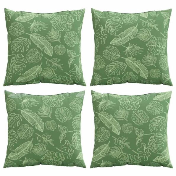 vidaXL Rozhadzovacie vankúše List 4 pcs Vzor listov 60 x 60 cm – Obrázok 2