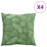vidaXL Rozhadzovacie vankúše List 4 pcs Vzor listov 60 x 60 cm – Obrázok 3