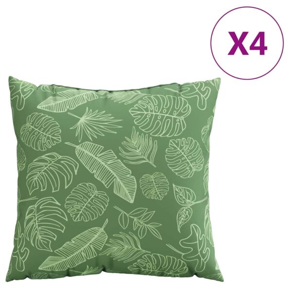 vidaXL Rozhadzovacie vankúše List 4 pcs Vzor listov 60 x 60 cm – Obrázok 3