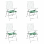 vidaXL Vankúše na stoličky 4 pcs Vzor listov 50 x 50 x 4 cm – Obrázok 2