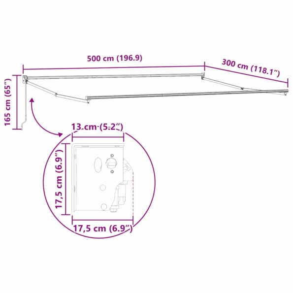 Markíza Antracit 5 x 3 m Kov – Obrázok 10